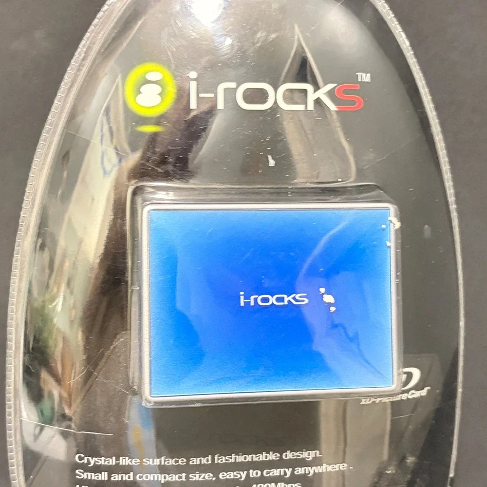 i-Rocks Crystal IR-5300 USB 2.0 All-In-1 Card Reader Blue New Y2K Retro Tech